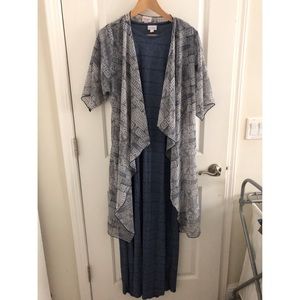 Lularoe Small blue Maria and geo square Shirley